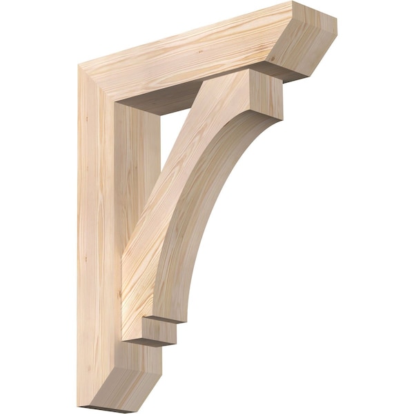 Ekena Millwork Imperial Slat Smooth Bracket w/ Offset Brace, Douglas Fir, 7 1/2"W x 30"D x 38"H BKT0806X30X38IMP06SDF - main
